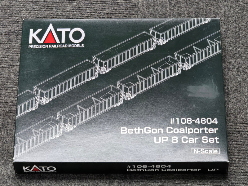 Kato 106-4604 N Scale Bethgon Coalporter Union Pacific UP (8 Pack) - USED