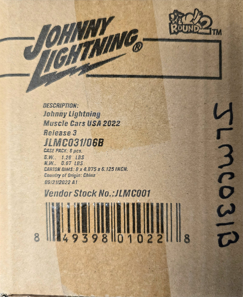 Johnny Lightning JLMC031B Muscle Cars USA 2022 Release 3 Version B Sealed Case (6 Pack)