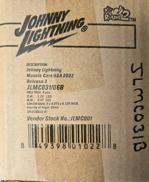 Johnny Lightning JLMC031B Muscle Cars USA 2022 Release 3 Version B Sealed Case (6 Pack)