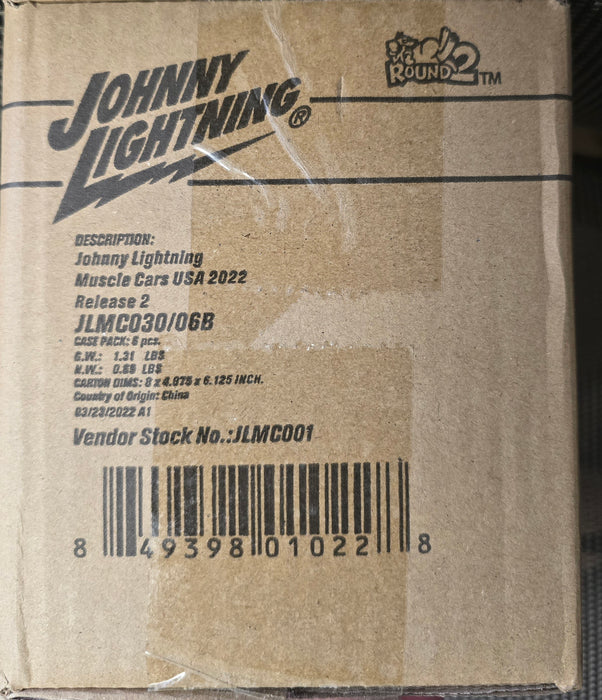 Johnny Lightning JLMC030B Muscle Cars USA 2022 Release 2 Version B Sealed Case (6 Pack)
