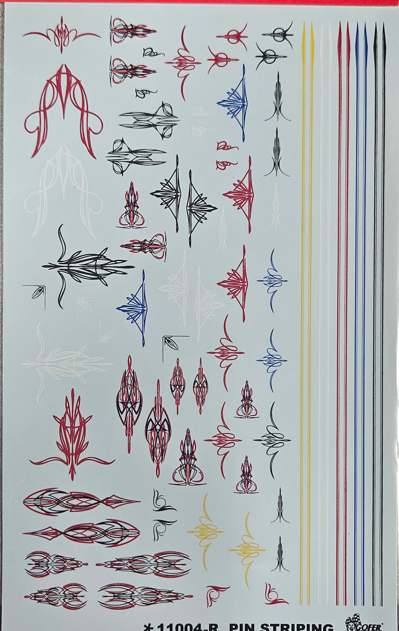 Gofer Racing Decals 11004 1/24 Decals - Pinstriping
