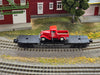 MTH RailKing 30-4145B O Gauge Flatcar with 1932 Red Pickup Truck (Like New USED)
