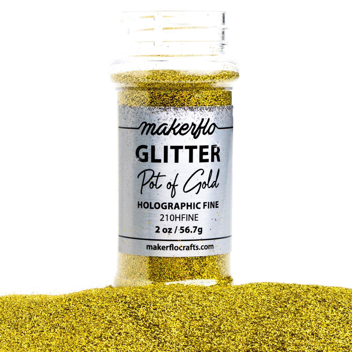 MakerFlo Crafts Pot of Gold - Fine Glitter 2oz