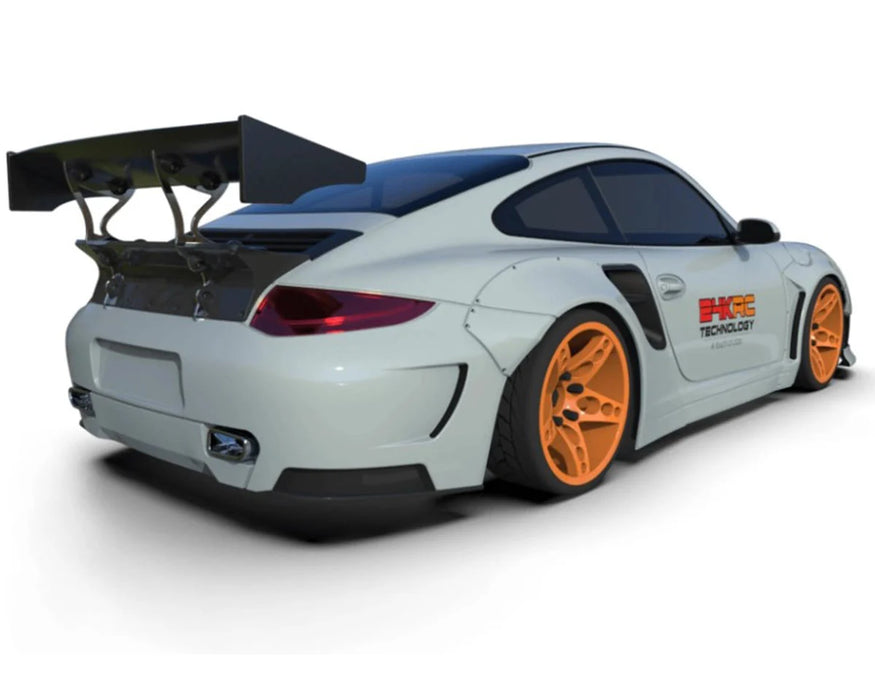 24K RC Technology Clear 1/10 LBWK Works Porsche 997 Full Drift Body Set with Body Kit for 257mm Wheelbase