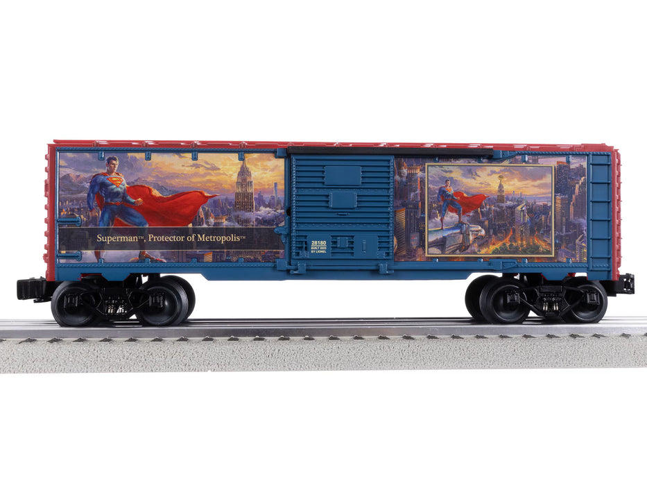 Lionel 2528180 O Gauge Thomas Kinkade DC Superman Protector Of Metropolis Boxcar