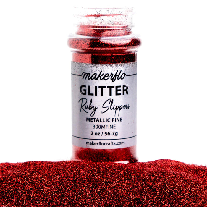 MakerFlo Crafts Ruby Slippers - Fine Glitter 2oz