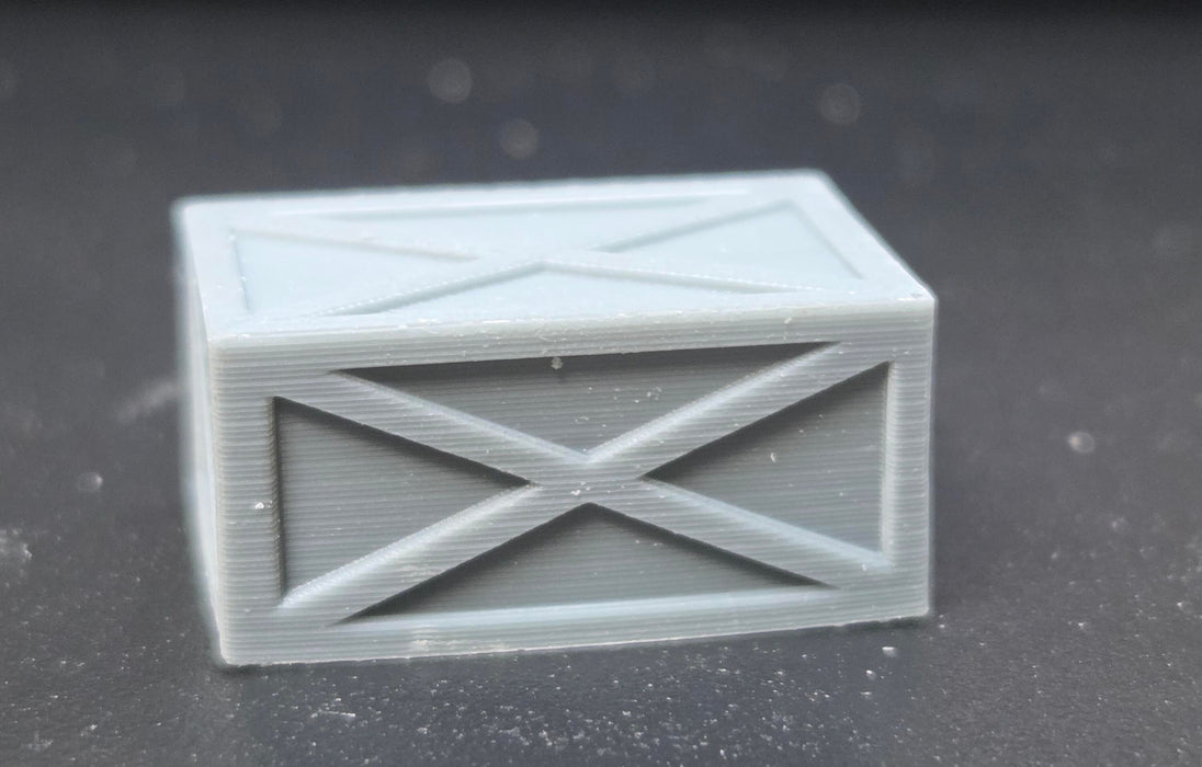 3G Resin Prints B-00040 HO Scale 3' x 4' x 6' Wooden Crate (Unpainted Resin Pack of 2)