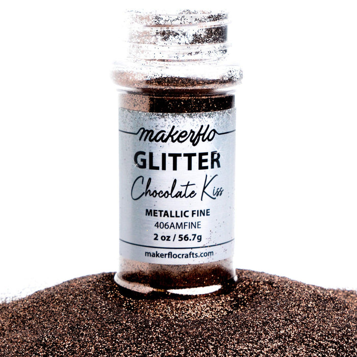 MakerFlo Crafts Chocolate Kiss - Fine Glitter 2oz