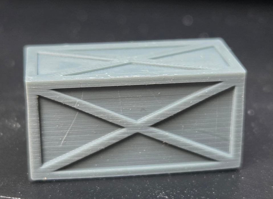 3G Resin Prints B-00042 HO Scale 4'x4'x8' Wooden Crate (Unpainted Resin Pack of 2)