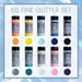 MakerFlo Crafts Fine Glitter Variety Pack (Set of 55) Glitter 2oz