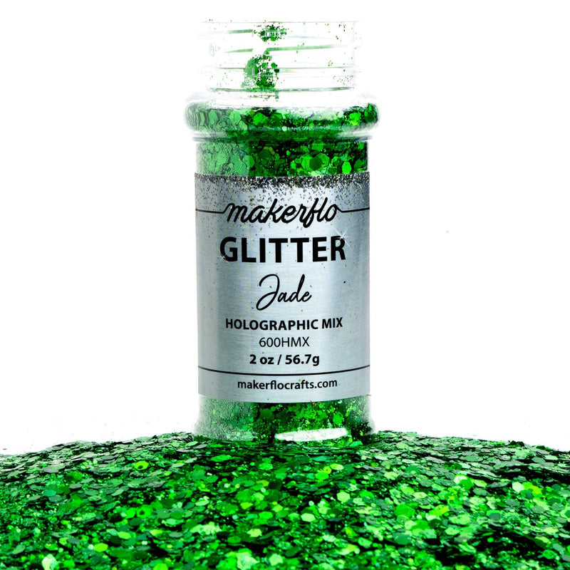 MakerFlo Crafts Jade - Chunky Mix Glitter 2oz
