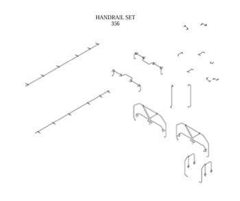 Stewart PN0356 / 691-356 HO Scale Baldwin S-8 or S-12 Handrail Set