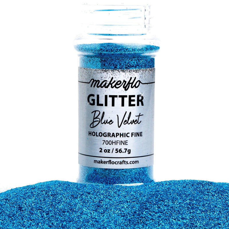 MakerFlo Crafts Blue Velvet - Fine Glitter 2oz