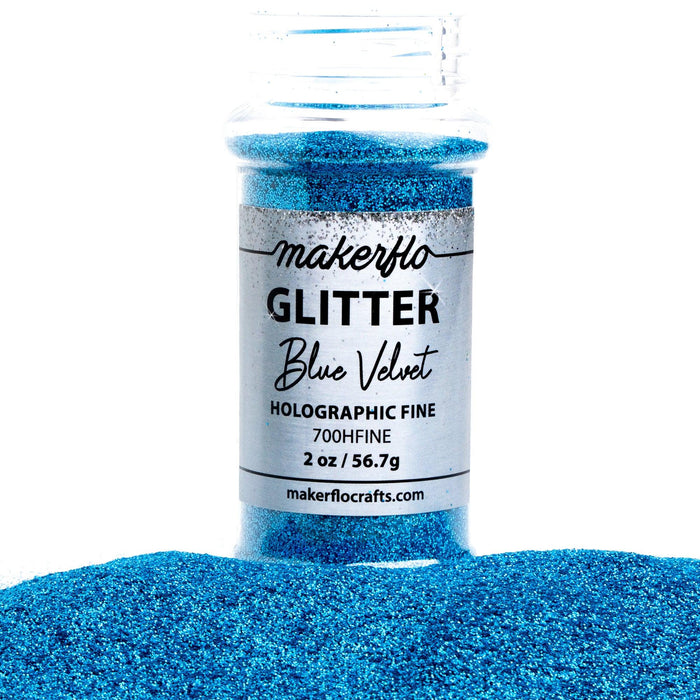 MakerFlo Crafts Blue Velvet - Fine Glitter 2oz