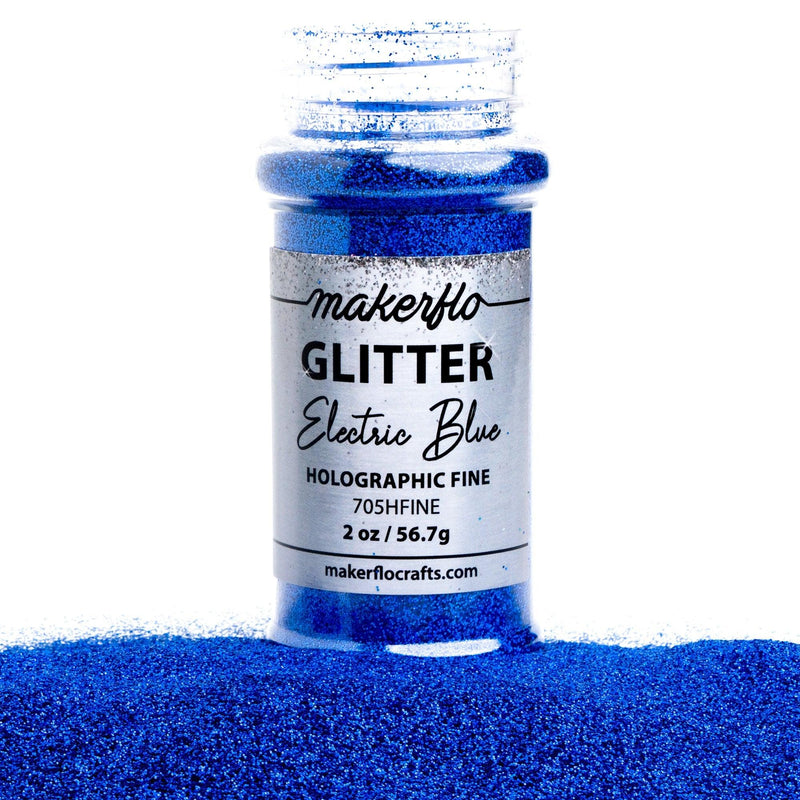 MakerFlo Crafts Electric Blue - Fine Glitter 2oz