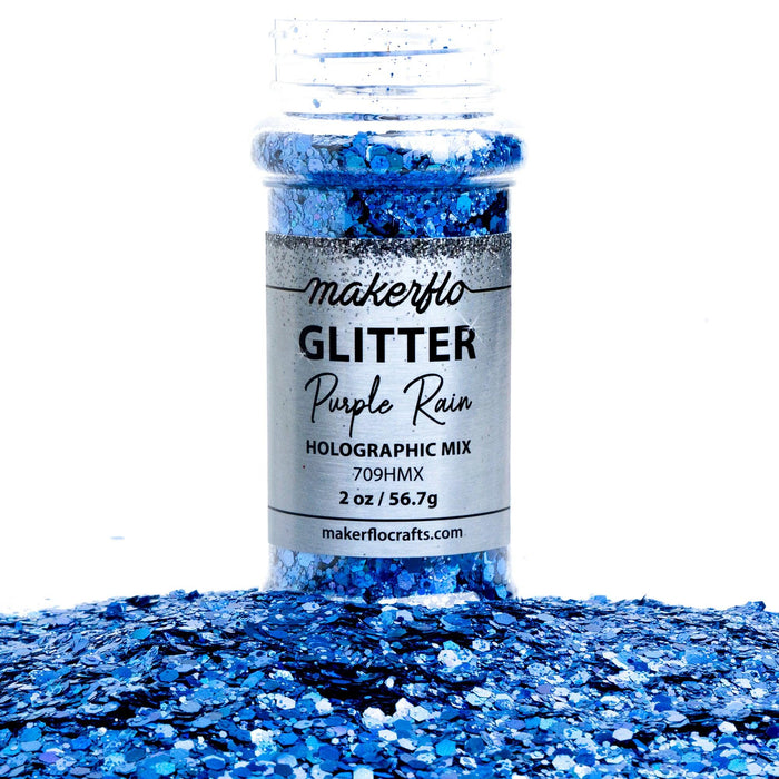MakerFlo Crafts Purple Rain - Chunky Mix Glitter 2oz