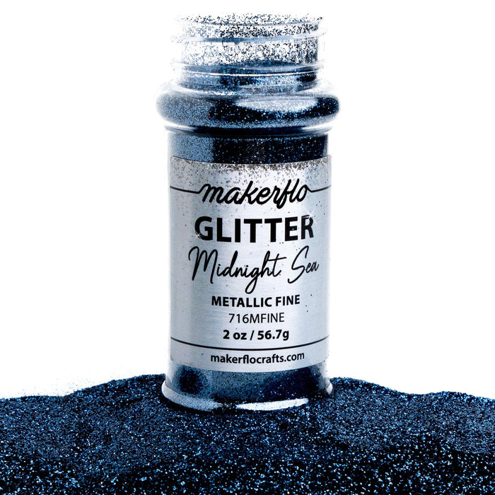MakerFlo Crafts Midnight Sea - Fine Glitter 2oz