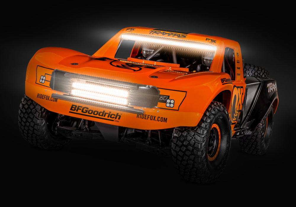 Traxxas 85086-4 Unlimited Desert Racer (UDR) Pro-Scale 4x4 Orange Trophy Truck Fox Racing with LED Lights