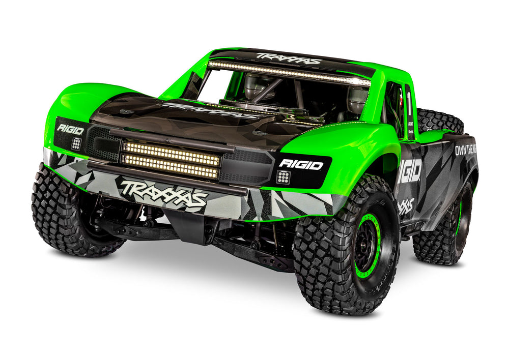 Traxxas 85086-4 Unlimited Desert Racer (UDR) Pro-Scale 4x4 Trophy Truck Green Rigid with LED Lights