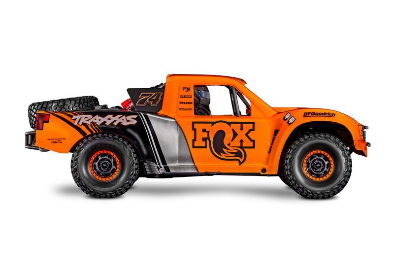 Traxxas 85086-4 Unlimited Desert Racer (UDR) Pro-Scale 4x4 Orange Trophy Truck Fox Racing with LED Lights