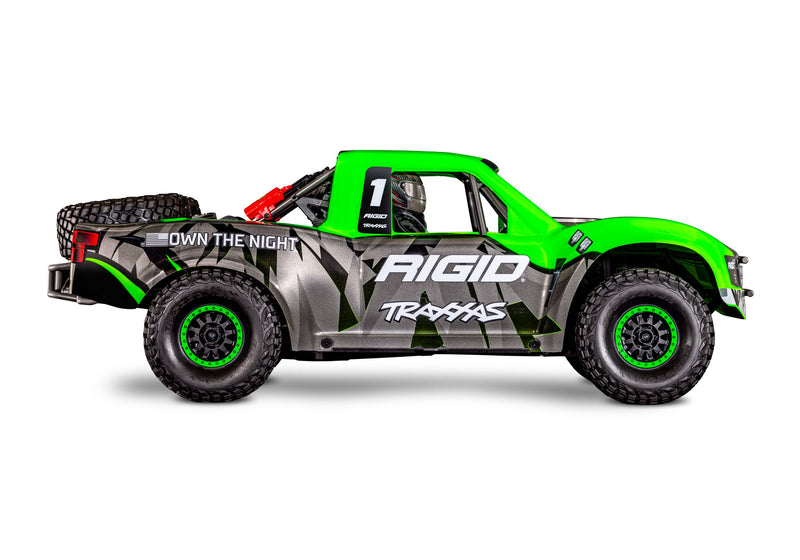 Traxxas 85086-4 Unlimited Desert Racer (UDR) Pro-Scale 4x4 Trophy Truck Green Rigid with LED Lights