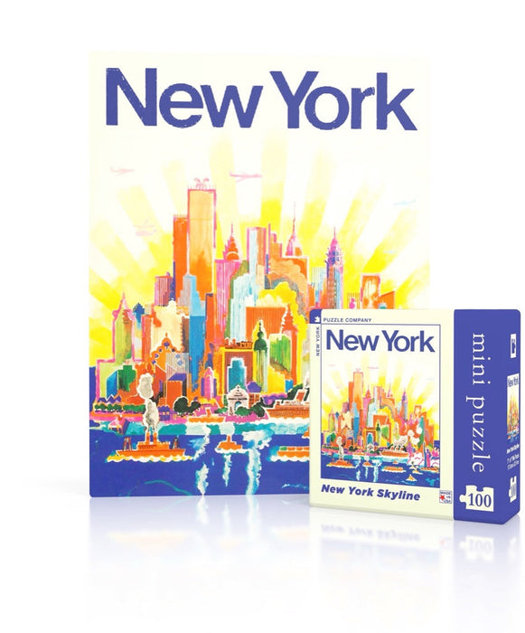 New York Puzzle Company NYC Skyline Mini, 100 Piece Jigsaw Puzzle