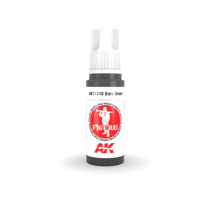 AK Interactive 11410 Figures Series: Dark Green 3G Acrylic Paint 17ml Bottle