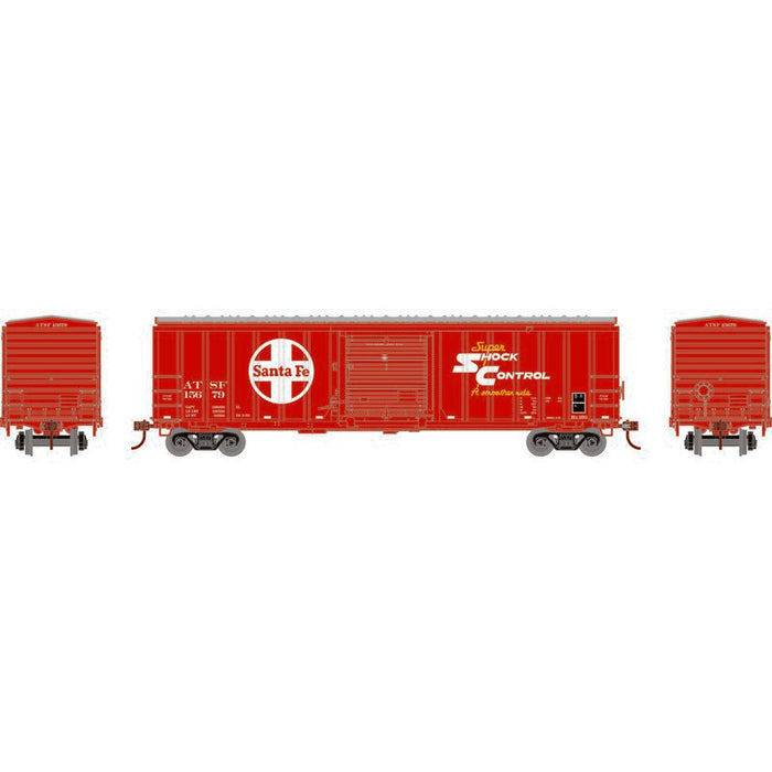 Athearn RTR 1175 HO Scale 50' ACF Outside Post Boxcar Santa Fe ATSF 15679