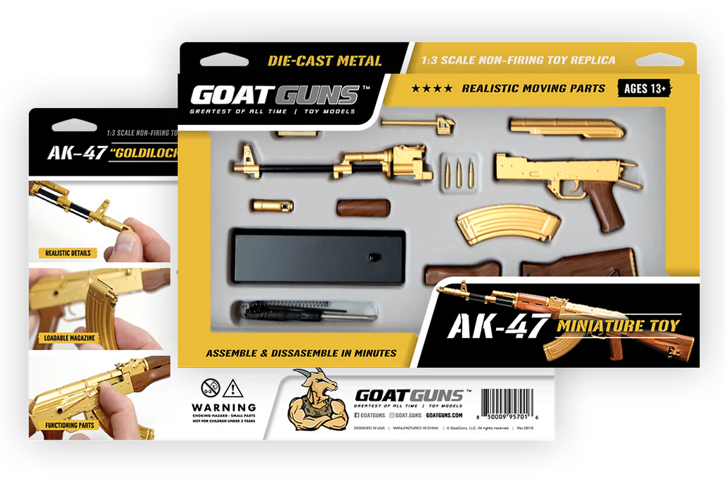 Goat Guns 1:3 Scale AK47 Model - Gold