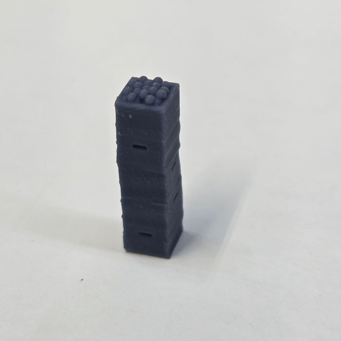 3G Resin Prints B-00013 HO Scale Fruit Boxes with Round Fruit 5 High (Unpainted Resin Pack of 4)