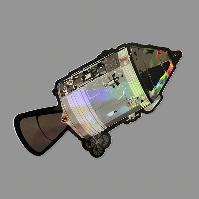 Chop Shop Studio Historic Missions: Apollo CSM Holographic Style Sticker