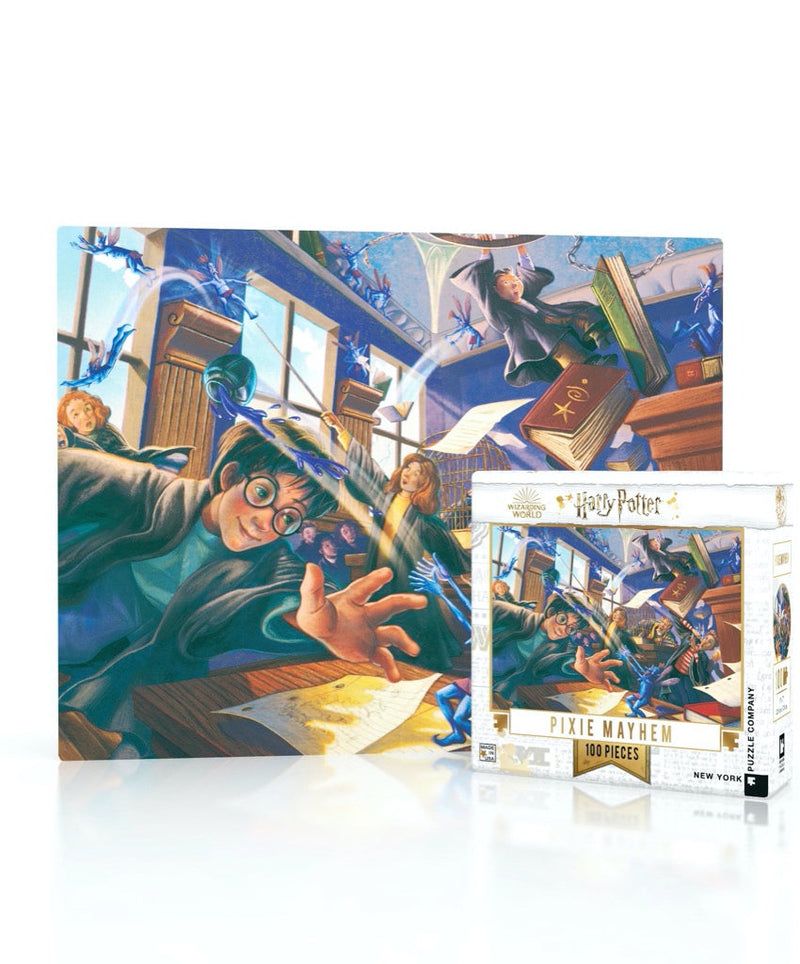 New York Puzzle Company Pixie Mayhem Mini, 100 Piece Jigsaw Puzzle