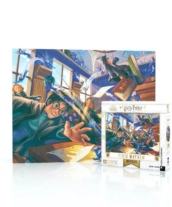 New York Puzzle Company Pixie Mayhem Mini, 100 Piece Jigsaw Puzzle