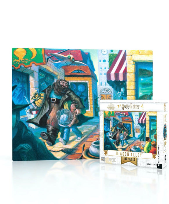 New York Puzzle Company Diagon Alley Mini, 100 Piece Jigsaw Puzzle