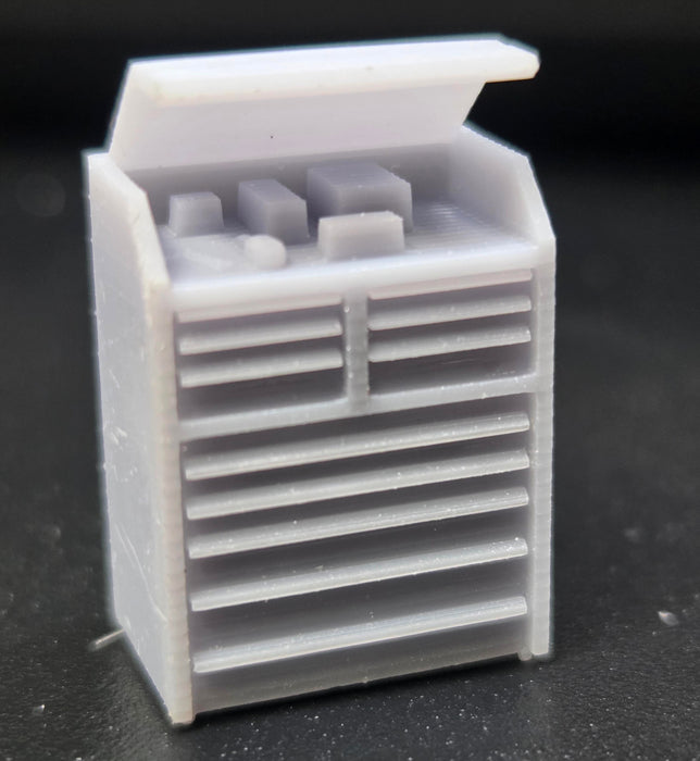 3G Resin Prints B-00028 HO Scale Large Tool Box (Unpainted Resin Pack of 2)