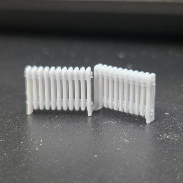 3G Resin Prints B-00030 HO Scale Long Steam Radiators (Unpainted Resin Pack of 8)