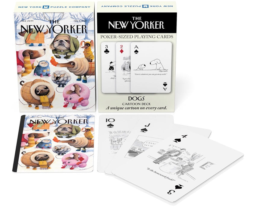 New York Puzzle Company Dog Cartoons Playing Cards