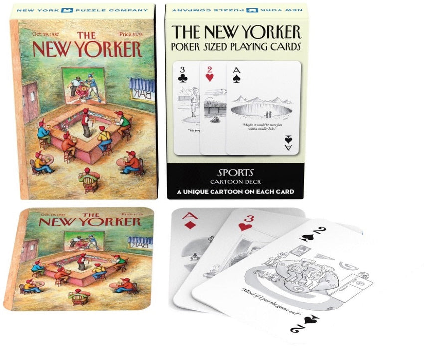 New York Puzzle Company Sports Cartoons Playing Cards