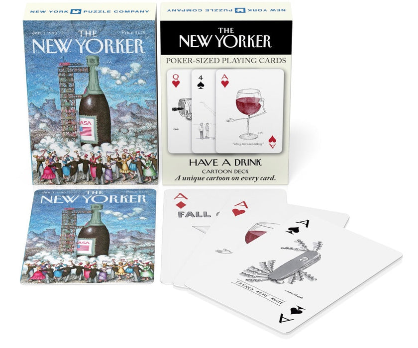 New York Puzzle Company Have a Drink Cartoons Playing Cards