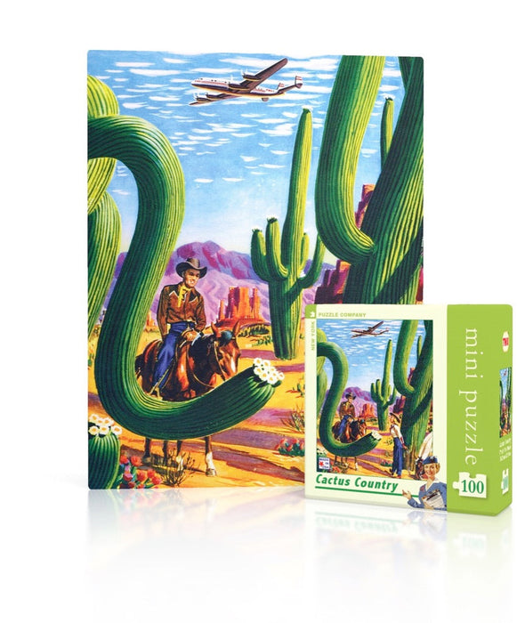 New York Puzzle Company Cactus Country Mini, 100 Piece Jigsaw Puzzle
