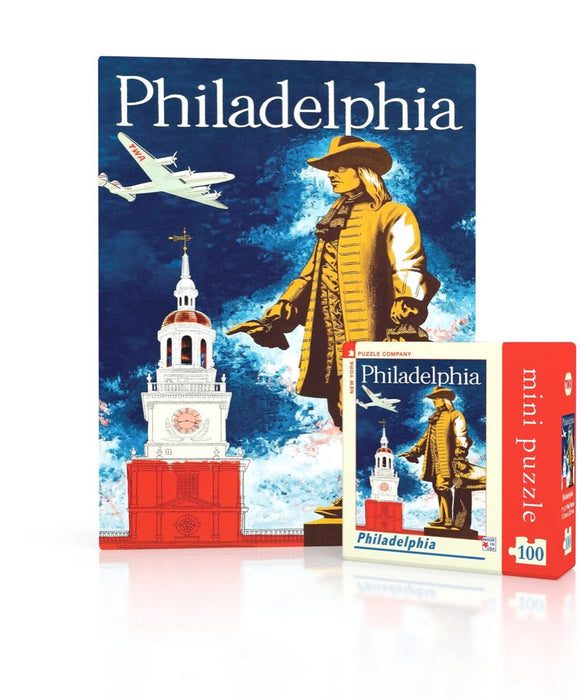 New York Puzzle Company Philadelphia Mini, 100 Piece Jigsaw Puzzle