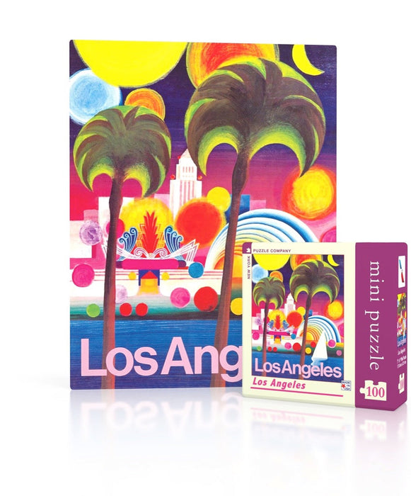 New York Puzzle Company Los Angeles Mini, 100 Piece Jigsaw Puzzle