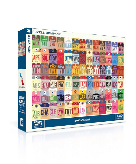 New York Puzzle Company Baggage Tags, 1000 Piece Jigsaw Puzzle