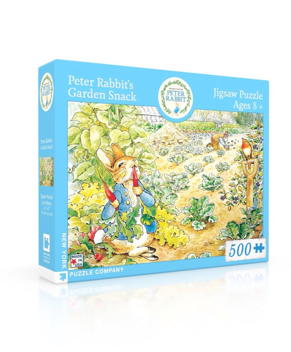 New York Puzzle Company Peter Rabbit's Garden Snack, 500 Piece Jigsaw Puzzle