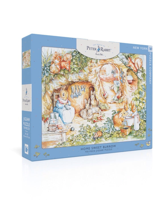 New York Puzzle Company Home Sweet Burrow, 750 Piece Jigsaw Puzzle