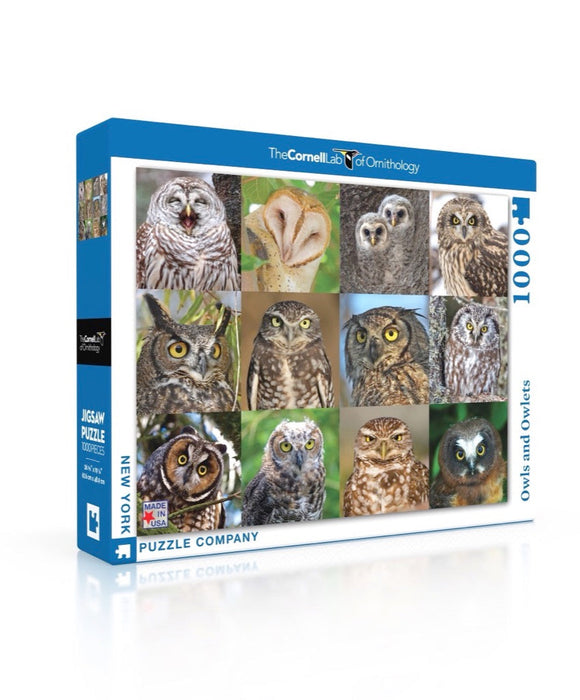 New York Puzzle Company Owls and Owlets, 1000 Piece Jigsaw Puzzle