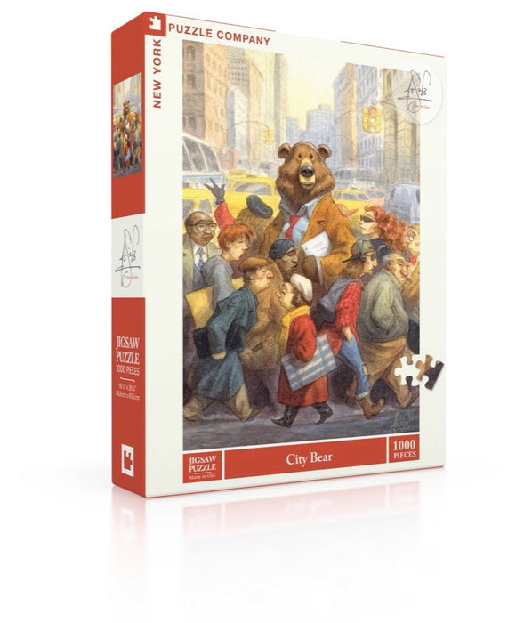 New York Puzzle Company City Bear, 1000 Piece Jigsaw Puzzle