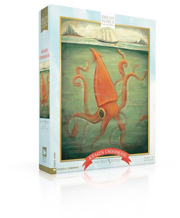 New York Puzzle Company Kraken Underneath, 500 Piece Jigsaw Puzzle
