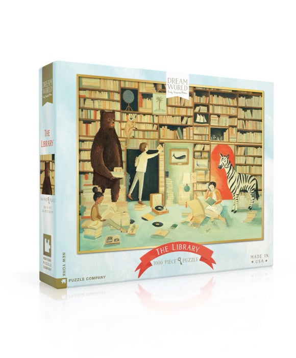 New York Puzzle Company The Library, 1000 Piece Jigsaw Puzzle