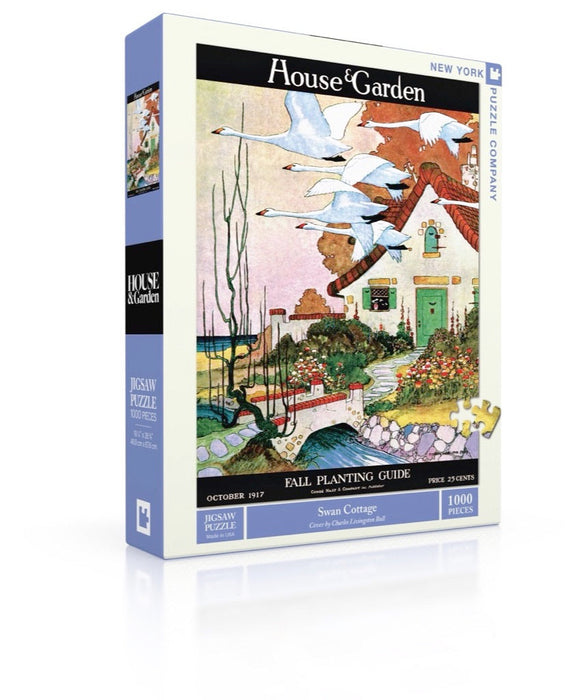 New York Puzzle Company Swan Cottage, 1000 Piece Jigsaw Puzzle